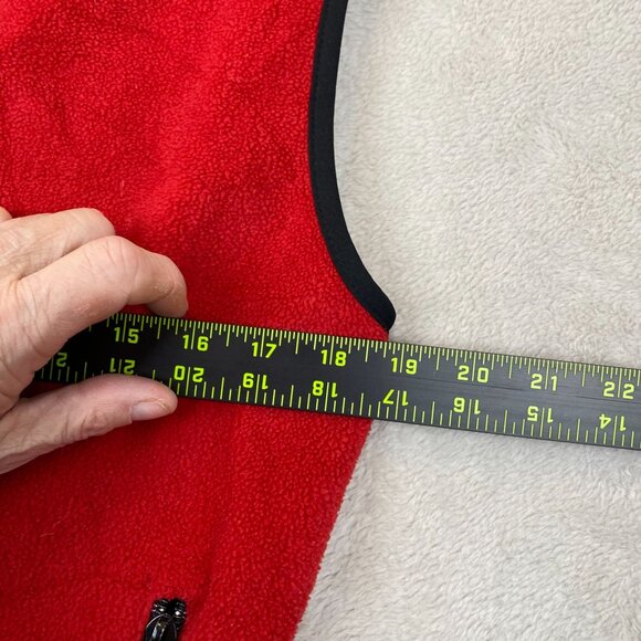 Old Navy Womans Vest Size 14 Red Fleece Zipper 100% Polyester Sleeveless - Picture 4 of 8